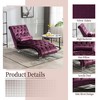 CAVINAS Velvet Chaise Lounge Chair, Button-Tufted Upholstered Recliners Chair, Accent Chair with Pillow, Sofa Chair for Bedroom, Living Room - 2 of 4