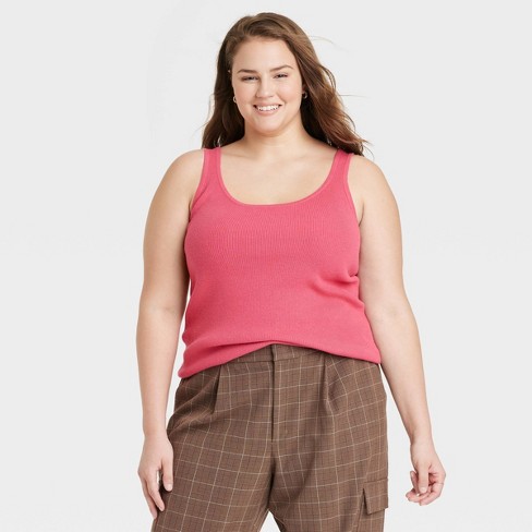 Women's Slim Fit Tank Top - A New Day™ Brown S : Target