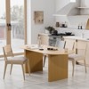 PexFix 67" x 33.5" Solid Wood Oval Dining Table Modern Kitchen Table Farmhouse Style with Solid Wave Legs for Living Room Kitchen Home Office Natural - 3 of 4