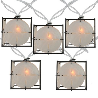 Northlight 10 Pearlized White and Black Lantern Party Patio Christmas Lights - 7.5 ft White Wire