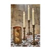 tagltd Antique Brass Cast Aluminum Francesca Taper Candle Holder Medium, 3.0L x 3.0W x 7.0H inches - 2 of 2