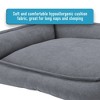 Arlee Home & Pet Cresent Lounger Orthopedic Eco-Friendly Memory Foam Dog Bolster Bed - Gray - S - image 4 of 4