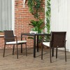PAGED Set of 2 Patio Dining Chairs,Modern Rattan Outdoor Dining Chairs with Cushion and Backrest,Chairs Suitable for Patio,Garden - 2 of 4