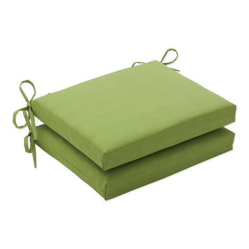 16x18.5x3 Forsyth Outdoor 2-Piece Square Seat Cushion Set Kiwi Green -  Pillow Perfect