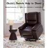 Spacious Oversized Electric Power Lift Recliner - Faux PU Leather with Heat & Massage, Adjustable Reclining Design, Ideal for Elderly - 4 of 4