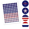 Big Dot of Happiness 4th of July - Independence Day Round Candy Sticker Favors - Labels Fits Hershey‘s Kisses (1 Sheet of 108) - 2 of 4