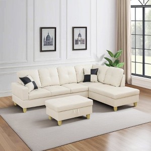 Transform Your Living Space with Our Chic L-Shaped Sectional Sofa Unmatched Comfort and Style Await - 1 of 4