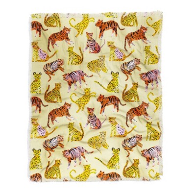 Ninola Design Safari Tigers Leopards Savanna Woven Throw Blanket - Deny Designs