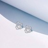 Nurse Earrings, Silver Stethoscope Studs with Crystal Birthstone, Graduation Gift for Nurses Doctors - 2 of 4