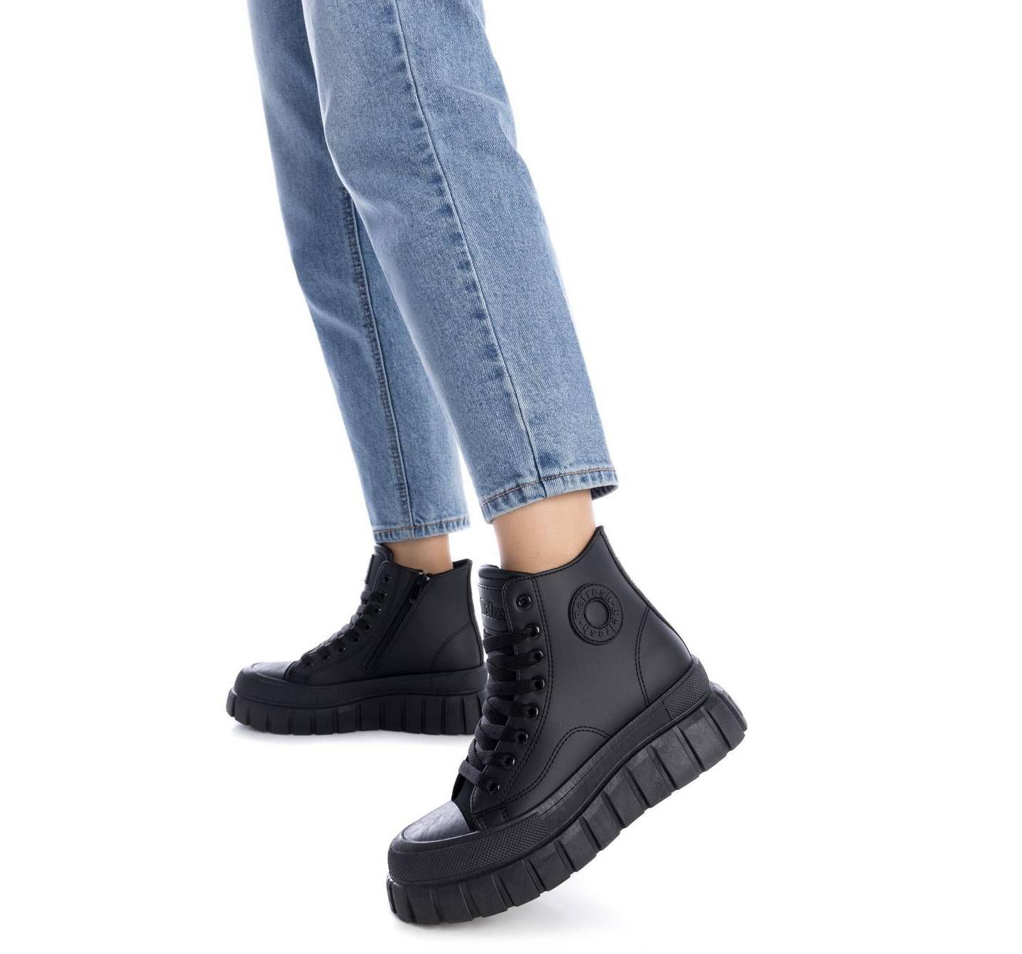Женские кроссовки Refresh Shoes Refresh High Top Sneaker with side zipper 172359, цвет: Чёрный — фото 2