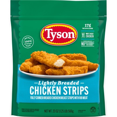 Tyson Lightly Breaded Chicken Strips - Frozen - 20oz