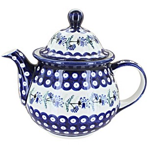 Blue Rose Polish Pottery 943 Zaklady Large Teapot - 1 of 1