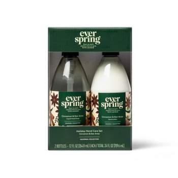 Cinnamon & Star Anise Liquid Hand Soap + Lotion Gift Set - 24 fl oz/2ct - Everspring™