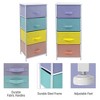 Sorbus 4 Drawers Chest Nightstand - Storage for Closet, Home, College Dorm - Features Steel Frame, Wood Top, & Fabric Bins - 4 of 4