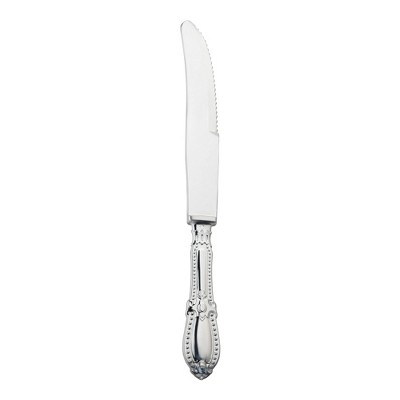 Smarty Had A Party Silver Baroque Plastic Dinner Knives - 240 pcs