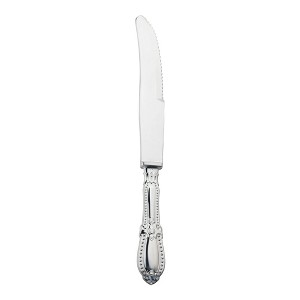 Smarty Had A Party Silver Baroque Plastic Dinner Knives - 240 pcs - 1 of 4