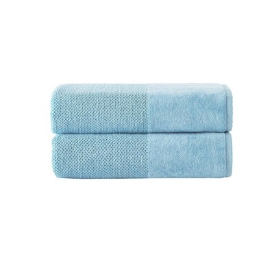 2pc Incanto Turkish Cotton Bath Sheet Set Aqua - Enchante Home