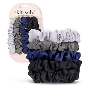 Kitsch-Mass Women's Satin Petite Scrunchies - Midnight - 5ct - 1 of 4