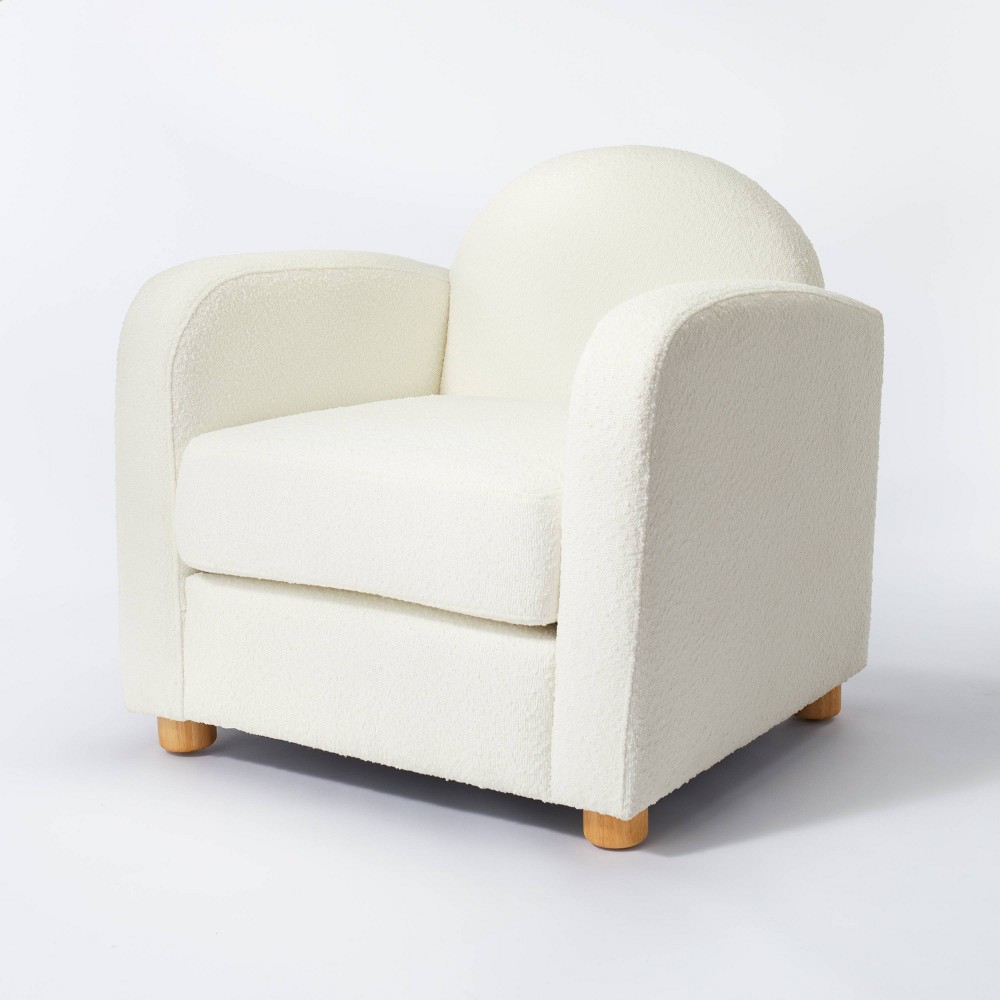 Pacific Palisades Fully Upholstered Accent Chair Cream Boucle - Threshold™ designed with Studio McGee