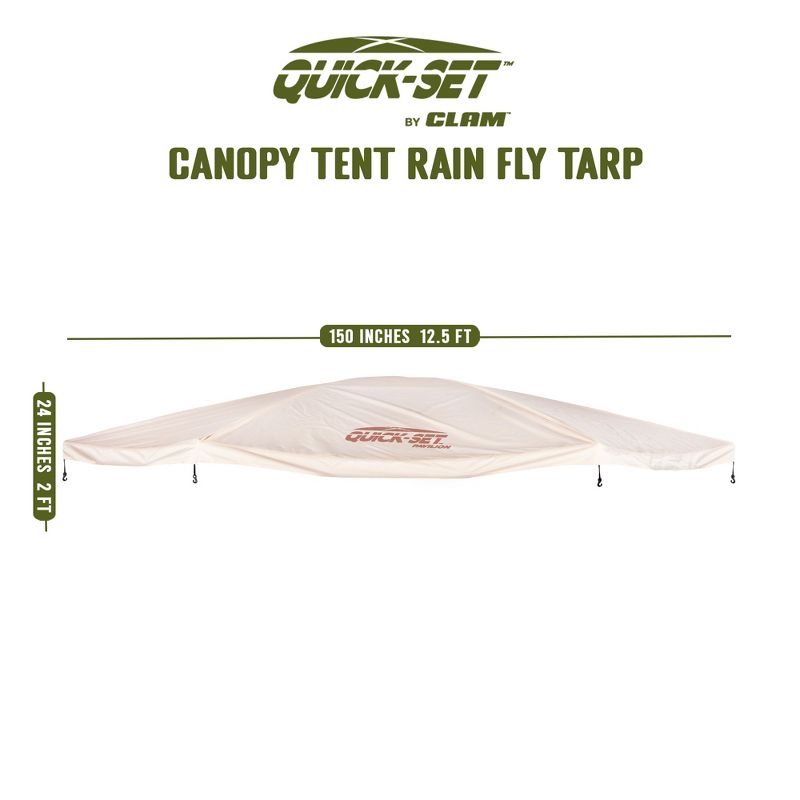 CLAM Quick-Set Anti-Rain and Insect Outdoor Gazebo Screen Tent Canopy Accessory for Pavilion and Pavilion Camper Models, Tan (Tent Not Included), 6 of 8