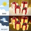 Set of 4 Christmas Decorations Lighted Gift Boxes, 80 LED Plug in Lighted Xmas Boxes - 4 of 4