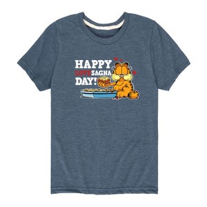 Boys' - Garfield - Valentine's Day Short Sleeve Graphic T-Shirt - 1 of 4