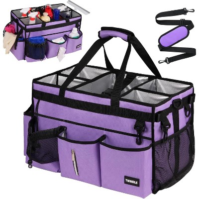 Extra-Large Cleaning Caddy with Adjustable Waist Belt, Detachable Divider and Support Board for Cleaners and Housekeepers