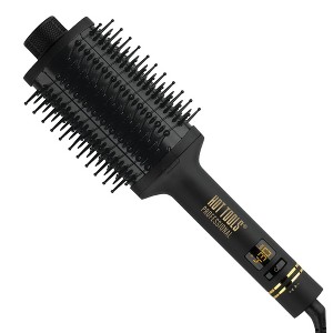 HOT TOOLS Pro Artist Heated Hair Styling Oval Brush, Black/Gold - 1 of 4