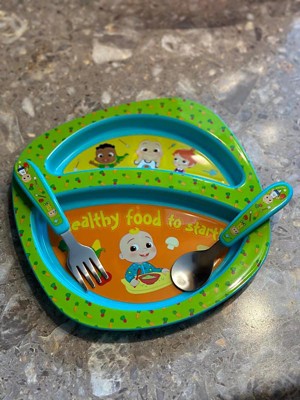 The First Years CoComelon Toddler Forks and Spoon Set - 3 Pieces -  Dishwasher Safe Utensils