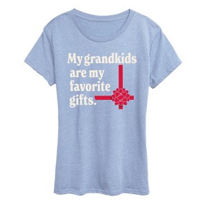 Women's - Instant Message - Grandkids Favorite Gift Short Sleeve Graphic T-Shirt - 1 of 4