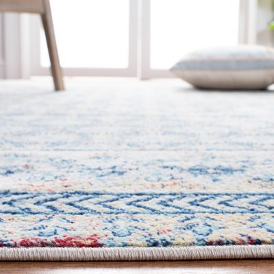 Brentwood Blue and Yellow Synthetic 3' x 5' Area Rug