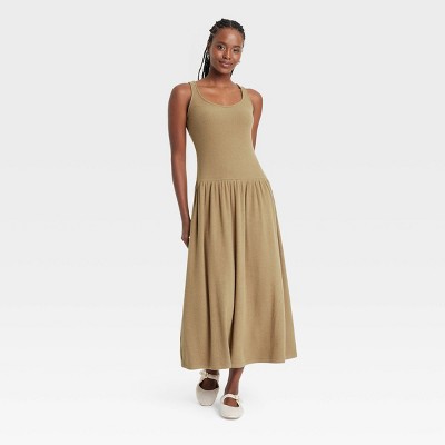 Women's Drop Waist Knit Midi Slip Dress - Universal Thread™