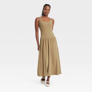 Women's Drop Waist Knit Midi Slip Dress - Universal Thread™ - 1 of 3