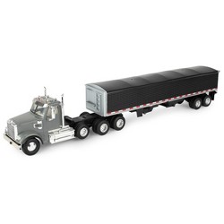 ERTL 1/32 Big Roads Peterbilt 579 - Lowboy Trailer + 2 Bobcat S450 Skidloaders