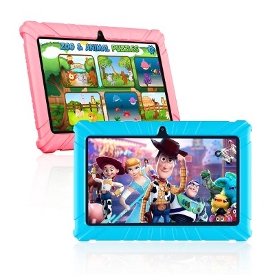 Buy 2: Contixo 7 inch V8 Bundle Value Pack, Blue and Pink Kids Tablets