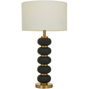 28" x 15" Metal Orbs Style Base Table Lamp with Drum Shade - CosmoLiving by Cosmopolitan - 1 of 4