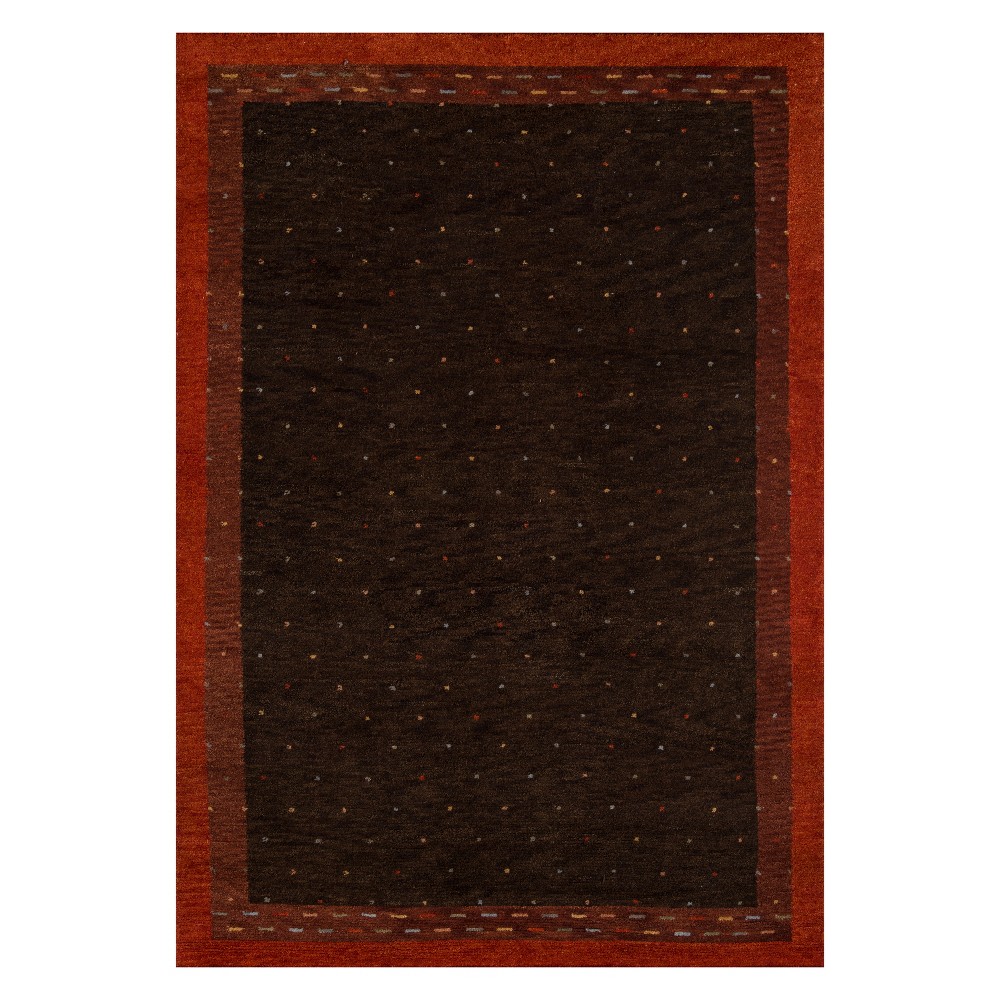 2'x3' Solid Knotted Accent Rug Brown - Momeni