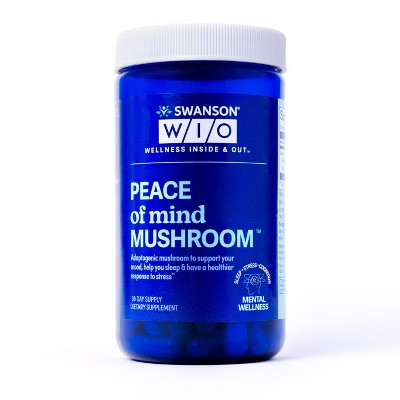 Swanson W/I/O PEACE of mind MUSHROOM - 60 count.