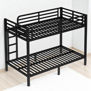 Mshliw Metal Twin XL/Full/Full XL/Queen Bunk Bed for Teens and Adults, Heavy-Duty Space-Saving Bunk Bed Frame with Guardrails, Noise-Free Design - 1 of 4