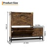 2 Flip Drawers Shoe Cabinet with Bench, Freestanding Shoe Organizer with Double Layer Metal Legs, Narrow Shoe Rack Cabinet - 2 of 4