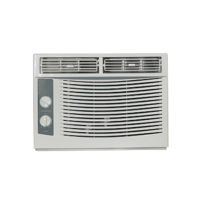 Compact White 5000 BTU Window Air Conditioner with Mechanical Controls