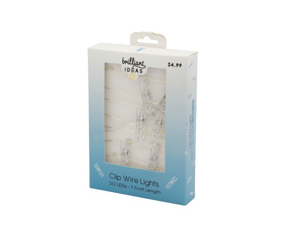 7' Flexible LED Lights Clear Clips (Set of 20) - Brilliant Ideas