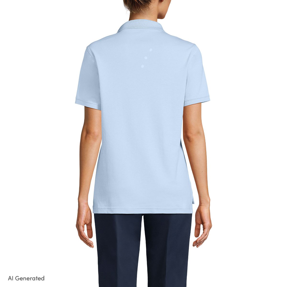 Lands' End School Uniform Women's Short Sleeve Interlock Polo Shirt - thumbnail 8
