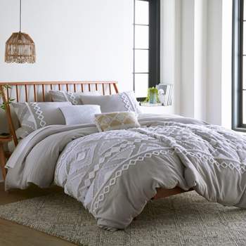 Chic Home Trinity Cotton Blend Comforter Set Jacquard Interlaced 5
