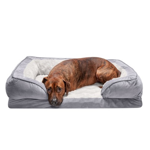 Furhaven Velvet Waves Perfect Comfort Memory Foam Sofa Dog Bed