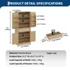 Rattan Woven Particle Board Cabinet - Handmade Rattan Cabinet, Durable Particle Board, Solid Wood Base, Adjustable Door Shelves, Rustic Pantry Cabinet - 2 of 4