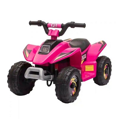 Resenkos Ride On Truck Car, Electric Car,6V Kids ATV 4-Wheeler Ride on Car, Electric Vehicle with Forward/Reverse Switch, Pink