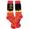 Crazy Dog T-Shirts The Floor Is Lava Socks Funny Novelty Crazy Fun Gift for Him Sarcastic Saying (Red) - Mens (7-12) - 2 of 4