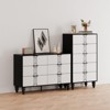 Modern Wooden 6 Drawer Dresser - Vintage Pattern Design, Deep Drawers, Suitable for Bedroom, Living Room, Entryway - 2 of 4