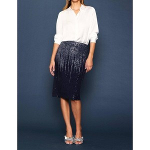 Women's OMBRE SEQUIN MINI SKIRT - SKIES ARE BLUE - 1 of 4